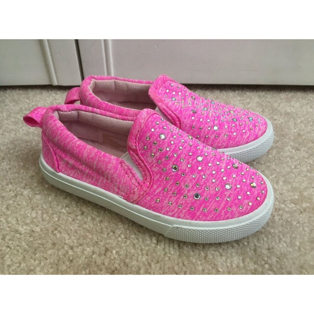 Swiggles Size 7 Slip On Glitter Sneakers Pink
